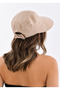 Women's Summer Beige Sun Hat with Wide Brim Adjustable Sports Hat - 2