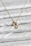 Gold Color Brass Minimal Butterfly Charm Women's Necklace