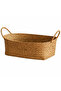 Terreamour Oval Wicker Straw Eco-Friendly Natural Seagrass Gift Basket, Handmade Woven Storage & Gifting Basket with Handles, Multipurpose Fruit, Home & Tabletop Organizer – 30 × 20 × 10 cm - 2