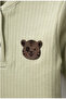 Ribbed Long Sleeve Double Set with Teddy Bear Detail - Top and Bottom Set - 7