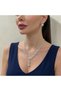 Accessories Flower Zircon Stone Silver Necklace and Earring Set - Wedding, Henna, Engagement Bridal Jewelry Set - 3