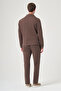 Brown Berber Collar Knitted Elastic Waist 6 Drop Slim Fit Unlined Flexible Suit 1001260177 - 5