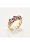 Purple Stone Authentic Bronze Vintage Adjustable Women's Ring Special Design Jewelry - 3