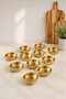 12-Piece Gold Metal Snack Bowl, Ice Cream Bowl and Appetizer Bowl Set - 2