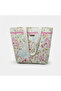 Green Floral Patterned Lace Thermos Bag Handmade Bag Handbag Picnic Bag Large Size 100% Cotton - 3