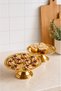 Luxury 2-Piece Round Gold Dessert, Treat, and Dowry Presentation Service Stand