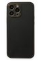 Aconcept iPhone 14 Pro Case Coco Leather Silicone Cover (205557) - Black