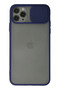 Aconcept iPhone 11 Pro Case Palm Frosted Camera Sliding Silicone (210513) - Navy Blue