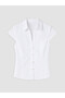 Lcw Vision White Embellished Buttoned Poplin Women's Shirt - 5