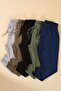 Unisex Children's Cotton Jogger Sweatpants with Elastic Waist and Pockets 9055 Green - 8