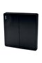 Double Rocker Light Switch, Black, 2 Gang, Wall Mounted, Modern Design with LED Indicator (Black) - 2