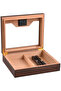 Glass Top Desktop Humidor | Elegant Wood Finish with Analog or Digital Hygrometer - 2
