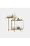 2-in-1 Nesting Bar Cart & Side Table, Rolling Serving Trolley with Tempered Glass Shelves, Mobile Drinks Cart with Lockable Wheels - 8