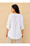 Women's Stonewashed Cotton Fabric Pocketed Fakir Sleeve Shirt - 2