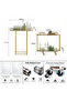 2-in-1 Nesting Bar Cart & Side Table, Rolling Serving Trolley with Tempered Glass Shelves, Mobile Drinks Cart with Lockable Wheels - 3