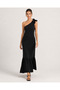 Women's Black Shoulder Bow Camisole Midi Dress - 5