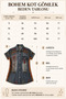 Bohem Style Embroidered Denim Shirt Tunic - 3