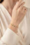 Adjustable Yellow Tone Stone Detailed Stylish Bijouterie Bracelet