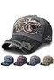 Ünise Washed Vintage Cotton Baseball Cap with Sharks Shark Embroidery and Ripped Detail in 5 Colors - 5