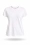 White Crew Neck Linen Textured T-Shirt 30133