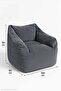 Comfortable Velvet Fabric Bean Bag Chair - Large Floor Lounger Sofa - 3