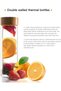 JM Double Wall Vacuum Flask & Thermos Glass Tea Water Bottle 500ml – Heat Resistant Glass Bottle with Stainless Steel Infuser & Bamboo Lid - 7