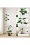 1 Pack PE Front Door Decor Artificial Double Stem Green Oak Leaf Tree - Practical, Exquisite, Green, and Decorative - 6