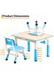 5PCS Plastic + MDF 80x60CM Children Table and Chair Set (One Table Four Chairs) - Stylish, Practical, Multi-purpose Tool - 2