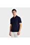 Men's Navy Blue Regular Fit Polo Neck T-Shirt