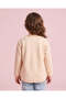 Girls Beige Applique T-Shirt - 4