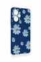 Poco F5 Compatible Blue Daisy Patterned Silicone Case - 3