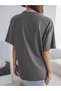 Women's Smoked Double Penguin Printed Oversize T-Shirt - 3