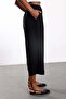 Black Elastic Waist Loose Cut Trousers 30285 - 4