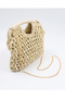 Women's Straw Handbag & Cross Chain Bag - 2