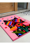Non-Slip Sole Positive Energy Themed Washable Door Front-Bathroom Mat 40X60 cm