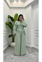 Voile Fabric Pants Suit - 7