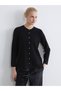 Lcw Grace Black Crew Neck Women's Knitwear Cardigan