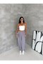 Women's Baggy Cut Trousers with Pockets and Elastic Waist