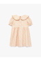Cotton Long Sleeve Ruffled Floral Baby Collar Dress - 2
