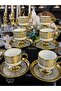 6 Persons' Footed Golded Embroidered 1St Class Item Sinif Porcelain Coffee Cup Set 90 ml Mdl1 - 2