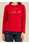 Mother - Daughter, 100% Cotton, Red, Let It Snow & Christmas/New Year Patterned, Long Sleeve Pajama Set (Sets Will Be Sold Separately.) - 3