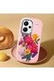 Redmi Note 13 Pro Plus 5g Compatible Case with Camera Protection Pink Silicone Couple Phone Case with Floral Pattern - 2