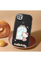 Poco C31 Compatible Case Camera Protector Black Silicone Couple Phone Case Kitty Patterned - 2