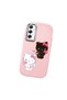 Samsung Galaxy A34 Compatible Case Camera Protector Pink Silicone Couple Phone Case with Kitty Pattern - 3