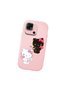 Redmi 10C Compatible Case Camera Protector Pink Silicone Couple Phone Case with Kitty Pattern - 3