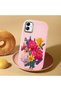 Samsung Galaxy A04E Compatible Case Camera Protector Pink Silicone Couple Phone Case with Floral Pattern - 2