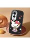 Vivo V50 Lite Compatible Case Camera Protector Black Silicone Couple Phone Case Kitty Pattern - 2