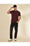 Men Burgundy Basic Polo Shirt - 2