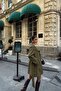 Khaki London Wide Collar Belted Short Trench Coat Tns-3314 - 3