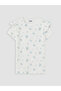 Original Floral Patterned Ruffle Girl's T-Shirt